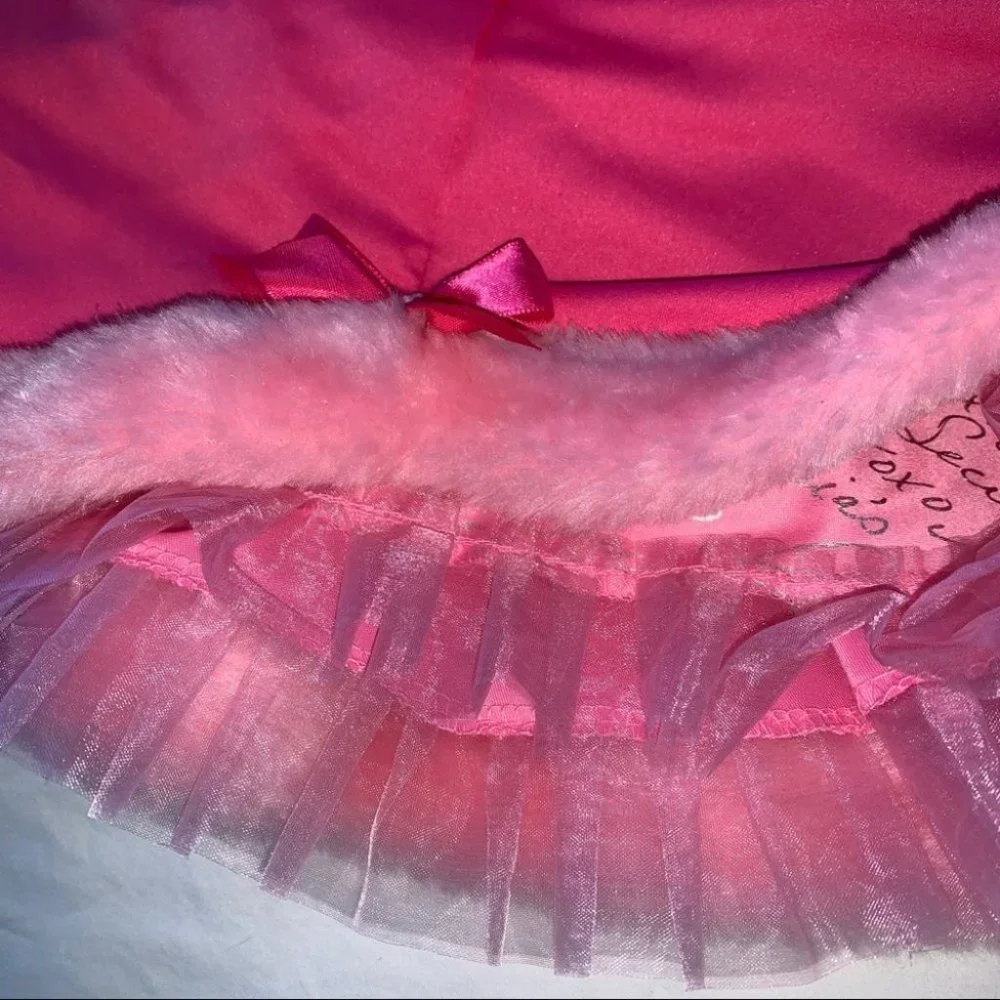 Victoria's Secret "Sexy Little Things" Limited Edition Skirt Pink Faux Fur OS - Picture 6 of 11